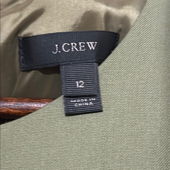 J. Crew Green Asymmetrical Ruffled Sheath Midi Dress for Cocktail - Picture 2 of 3